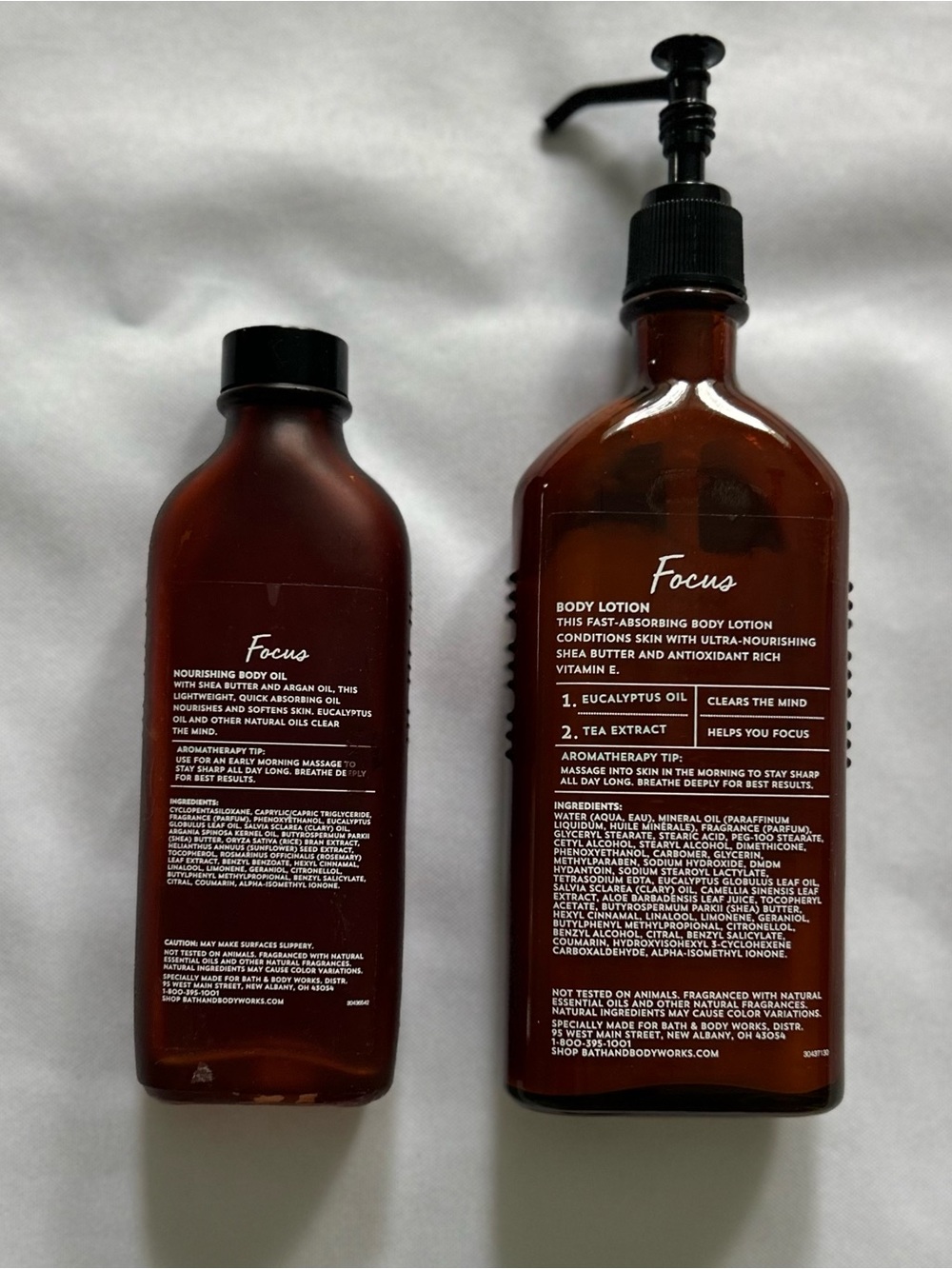 Bath & Body Works Focus body oil & lotion eucalyptus & tea scent - Picture 2 of 3